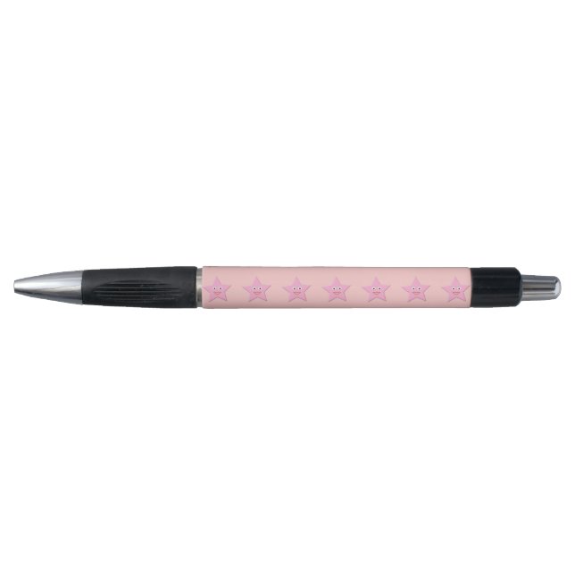 Bolígrafo Estrella rosa bonito (Anverso)