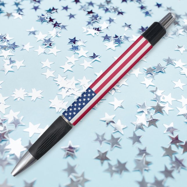 Bolígrafo Estrellas de la bandera estadounidense de EE. UU.  (USA American Flag Stars and Stripes Ballpoint Pen)