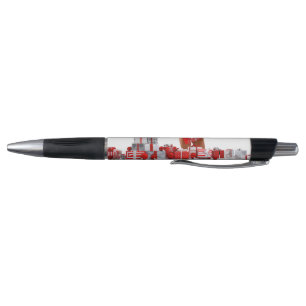 Bolígrafo Feliz Navidad SlipperyJoe regalo rojo blanco plate