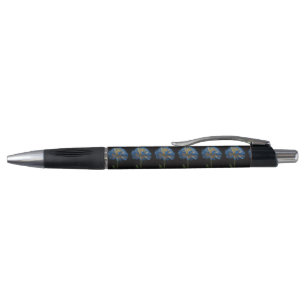 Bolígrafo Flor De Carnación Azul Y Amarilla,