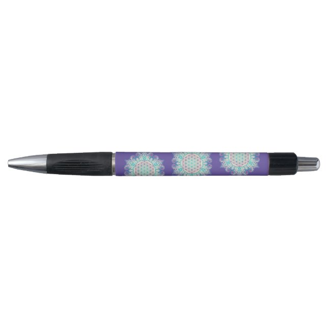 Bolígrafo Flor de vida - Mandala india 2 (Anverso)