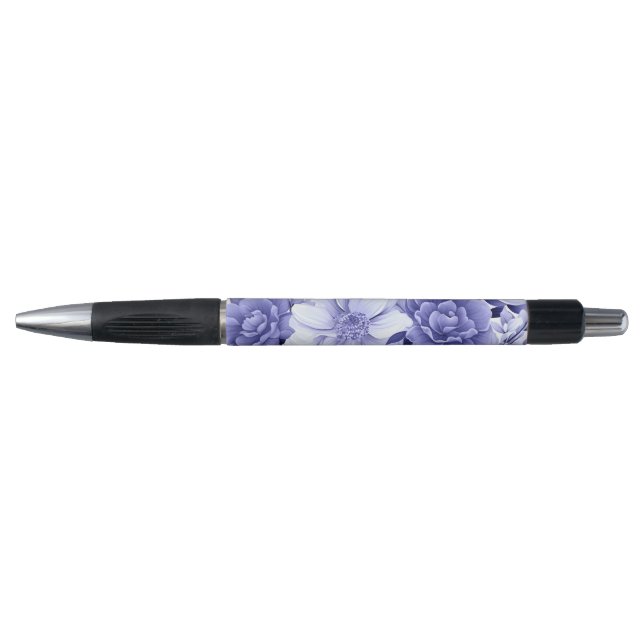 Bolígrafo Floral Azul (Anverso)