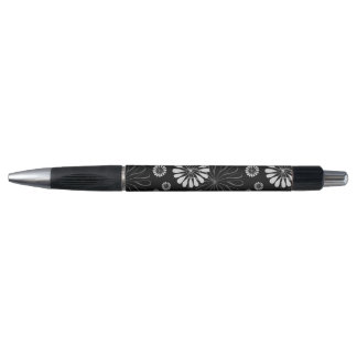 Bolígrafo Floral retro en blanco y negro