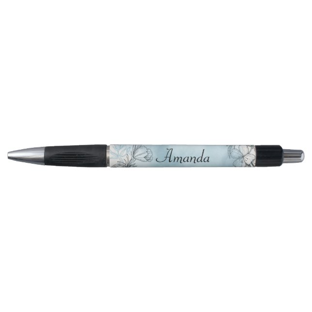 Bolígrafo Floral y acuarela (Anverso)
