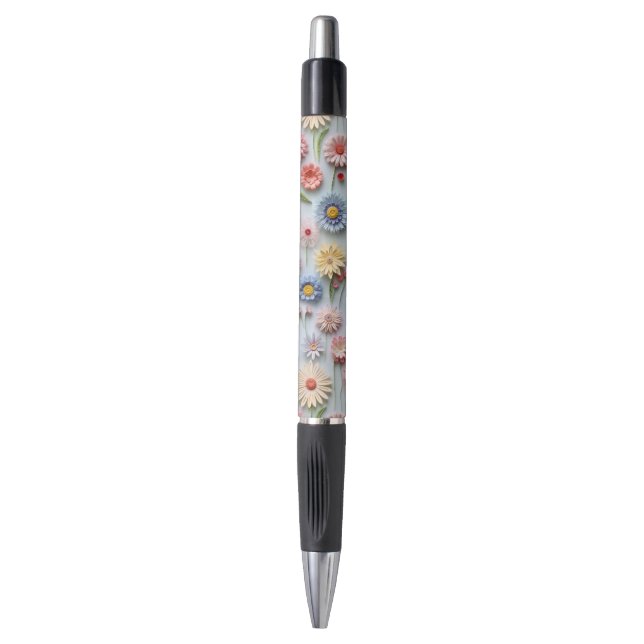 Bolígrafo Flores 3D- (Frente vertical)