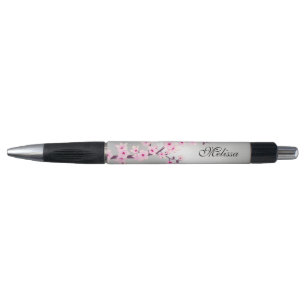 Bolígrafo Flores de Cerezo  Monograma Rosa Plata