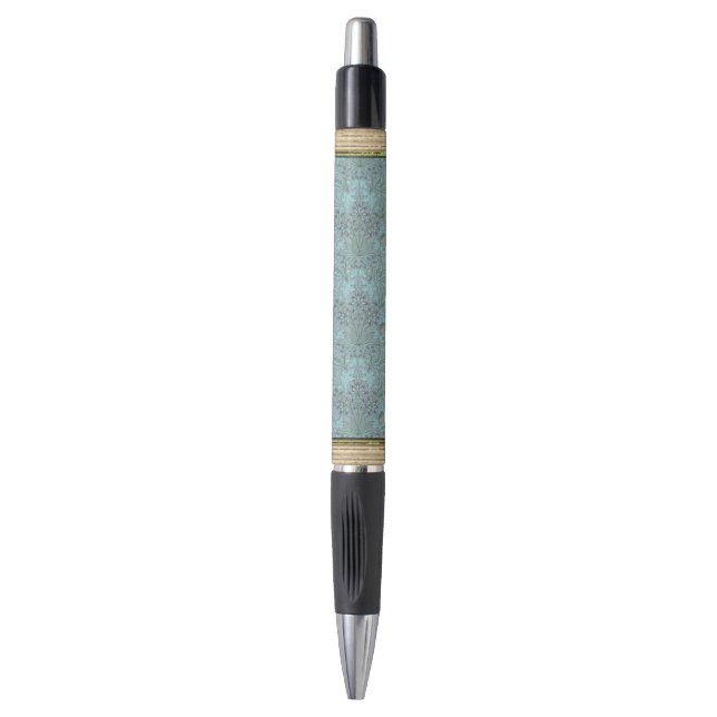 Bolígrafo Flores Decorativas de Azul Pastel (Frente vertical)