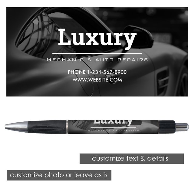 Bolígrafo Fotografía de coche de clase que repara mecánica p (Classy Car Photo Repairs Mechanics Promotional Pen)