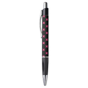 Bolígrafo Fuchsia cruza puntos en negro