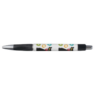 Bolígrafo Gato negro con diseño de texto Ho Ho Ho Ho Ho