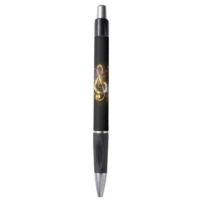 Bolígrafo Gold Treble Clef Music (Frente vertical)