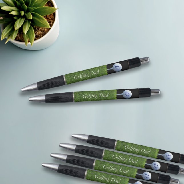 Bolígrafo Golf Ball Monograma Golfing Dad Pen para golfistas (Perfect pens for golfers. Just add their initial to the golf ball)