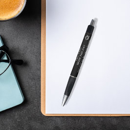 Bolígrafo Graduación de la cita inspiradora en blanco negro