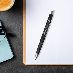 Bolígrafo Graduación de la cita inspiradora en blanco negro