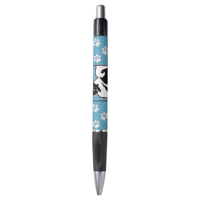Bolígrafo Gráficos de Keeshond - Arte de perro original lind (Frente vertical)