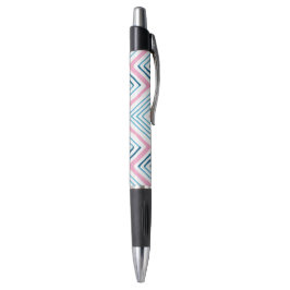Bolígrafo Gran Chevron Zag en Rosa y Aqua