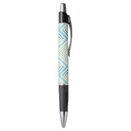 Bolígrafo Gran Chevron Zag en Verde y Aqua
