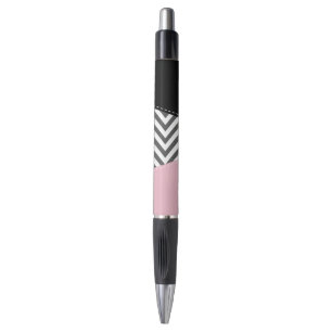 Bolígrafo Gris Zigzag, Gris Chevron, Zigzag Pattern, Rosa