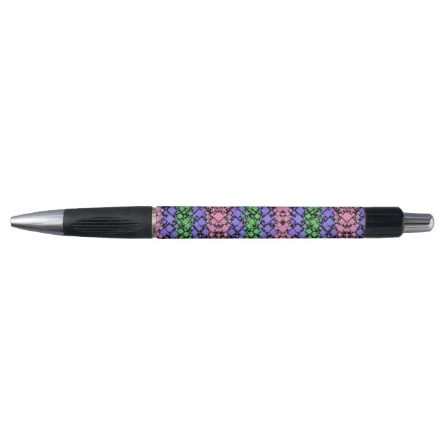 Bolígrafo Groovy Boho Retro Mod Geométrico Orgullo Trigénero (Anverso)
