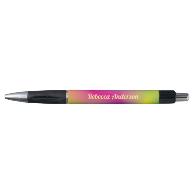 Bolígrafo Groovy Tie Dye Custom Name (Anverso)