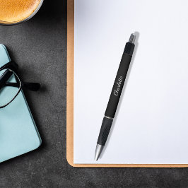 Bolígrafo Guión de nombre negro elegante