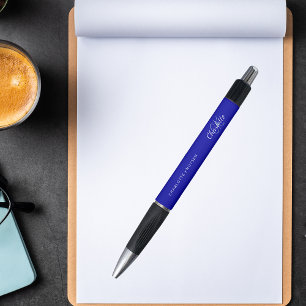 Bolígrafo Guión para el nombre del monograma azul real