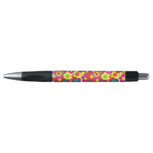 Bolígrafo Hippy floral del flower power