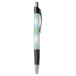 Bolígrafo Ikat con brillo en verde y aqua