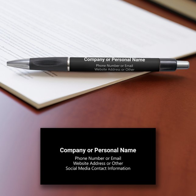 Bolígrafo Información básica de contacto profesional de Offi (Custom logo pens - Personalized Promotional products)