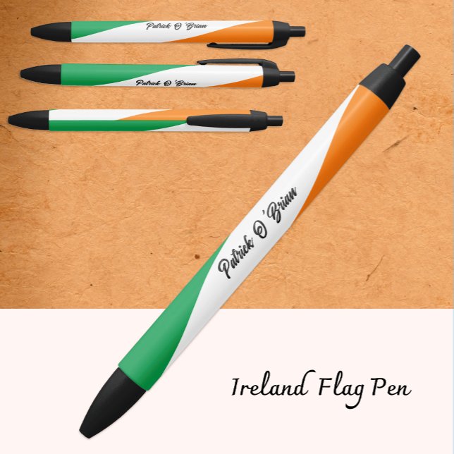 Bolígrafo irlandés personalizado, bandera irlandes (Subido por el creador)