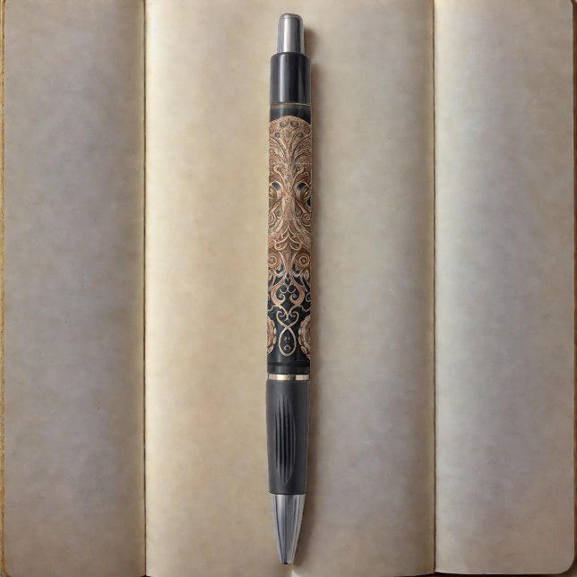 Bolígrafo Kraken Steampunk Octopus Ornate Gold y Black (Subido por el creador)