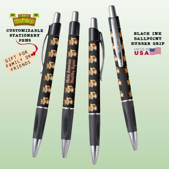 Bolígrafo La ardilla única hace que Estados Unidos vuelva a  (Unique Fun MAHA Make America Healthy Again Nature Wildlife Creature Stationery Gift for Friends 🎁)