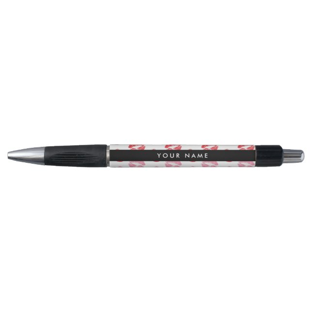 Bolígrafo Labios rojos, labios rosados, besos, tu nombre, pe (Anverso)