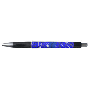 Bolígrafo Lacrosse azul conocido personalizado