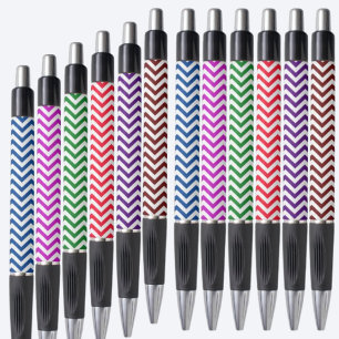 Bolígrafo Lápiz de tinta negra de patrón colorido