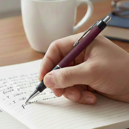 Bolígrafo Leather Look Maroon Pen with Customizable Name