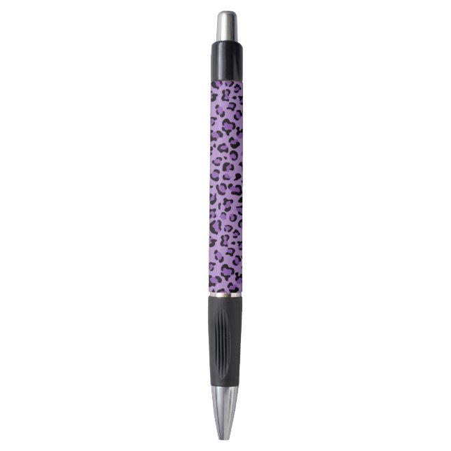 Bolígrafo Leopard Print, Leopard Spots, Purple Leopard (Frente vertical)