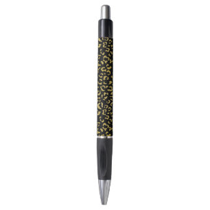 Bolígrafo Leopardo de oro, Purpurina de oro, patrón de leopa