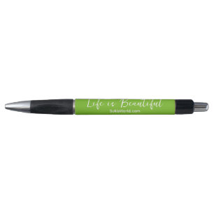 Bolígrafo Life Is Beautiful Business Tagline Blog Green