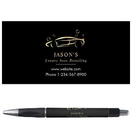 Bolígrafo Limpieza automática de coches de lujo negro y dora