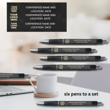 Logo Business Conference Faux Leather Texture 