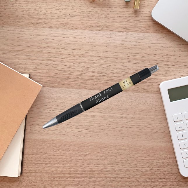 Bolígrafo Logo de la empresa de negocios blanca negra Gracia (Subido por el creador)