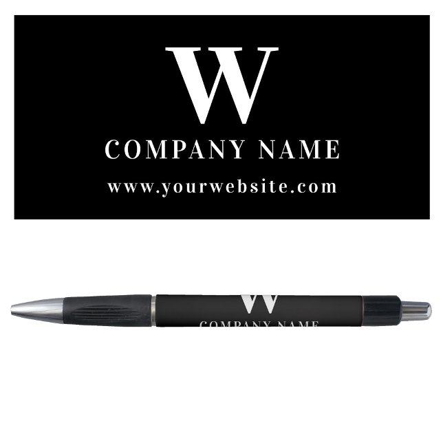 Bolígrafo Logotipo de negocio profesional Monograma Nombre S (Professional Business Logo Monogram Name Website Pen)
