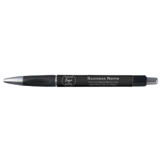 Bolígrafo Logotipo empresarial personalizado negro simple