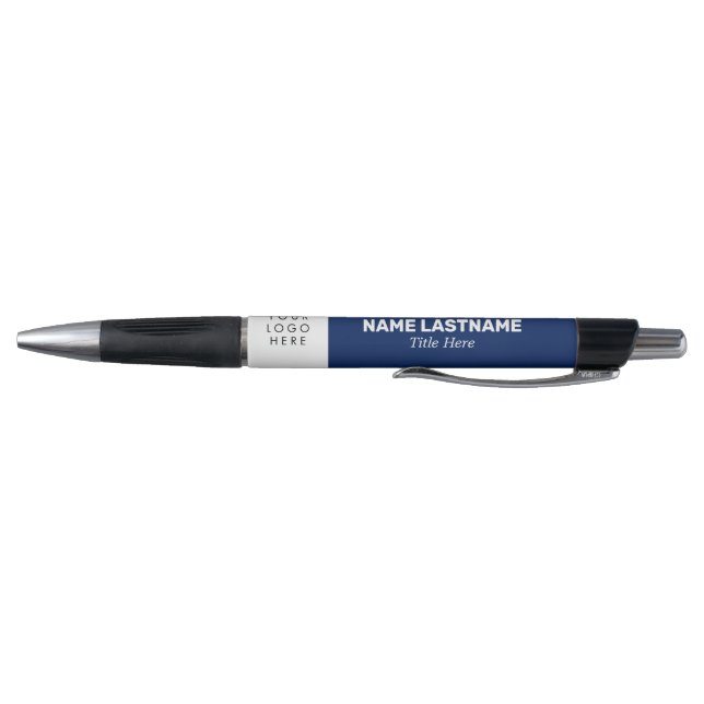 Bolígrafo Logotipo personalizado Elegante Navy nombre azul c (Parte de abajo)