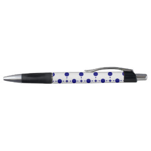 Bolígrafo Lunares Azules Marinos, Patrón de Lunares, Puntos