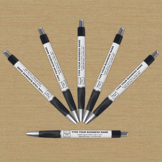 Bolígrafo Marca comercial blanca en pluma (Pen with white barrel and your business brand)