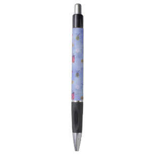Bolígrafo Mariquitas y Hojas de Otoño Azules