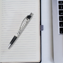 Bolígrafo Mármol negro y blanco