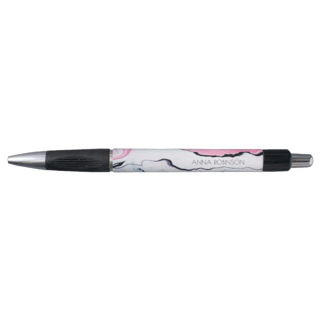Bolígrafo Mármol rosado y negro (Anverso)